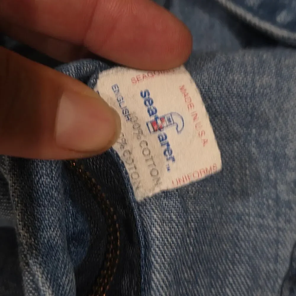 1970s Seafarer Rare Vintage Dungarees Denim Bell Bottom Sailor Pants 32x30